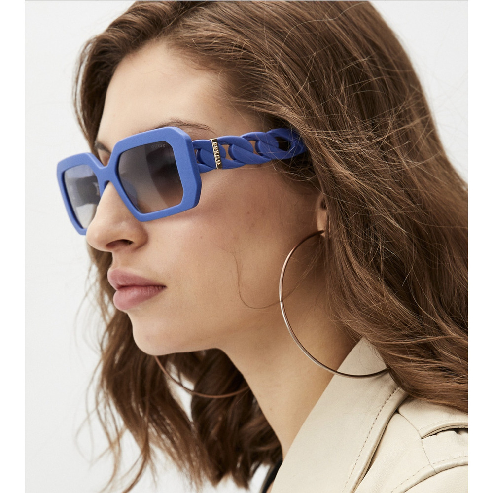 NWT Guess GU00110-91W-54 Blue 54mm Sunglasses